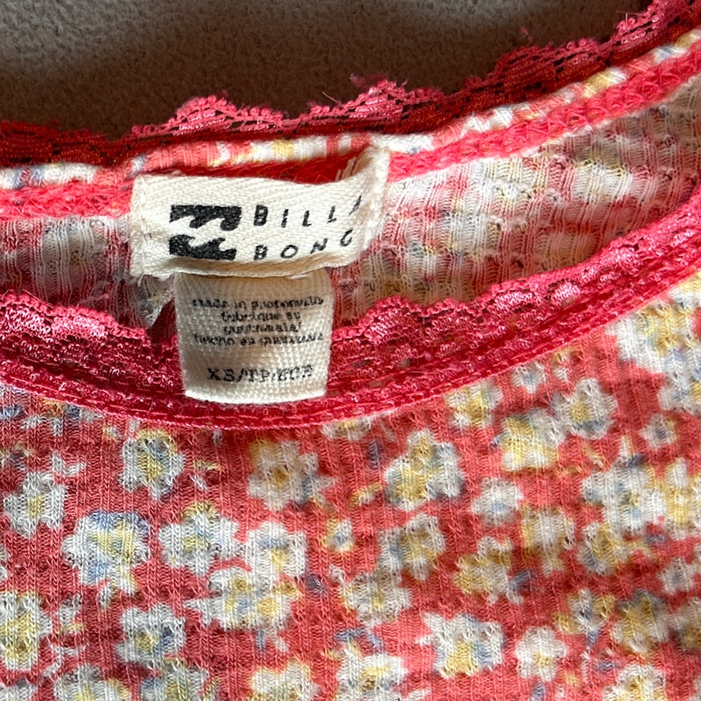 OLD SCHOOL FLORAL BILLABONG TANK - Picture 3 of 4
